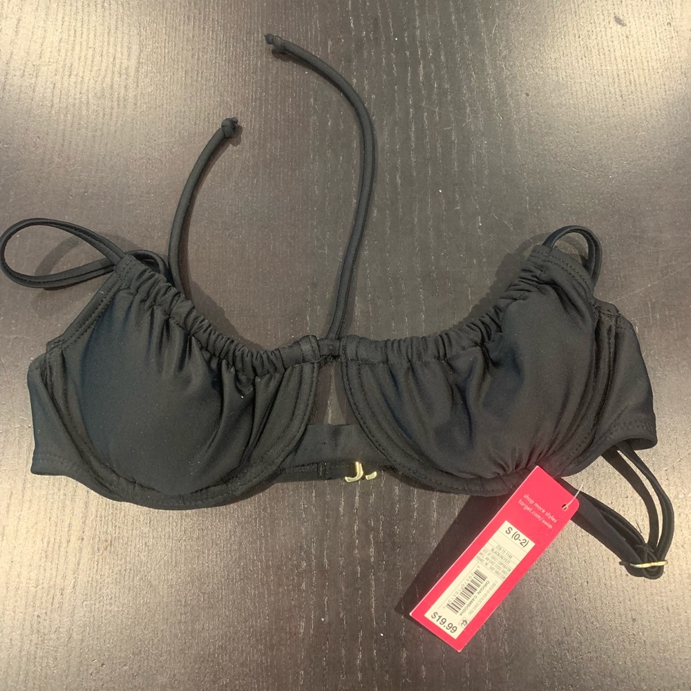 Xhilaration Underwire Bikini Top Black Small (0-2)